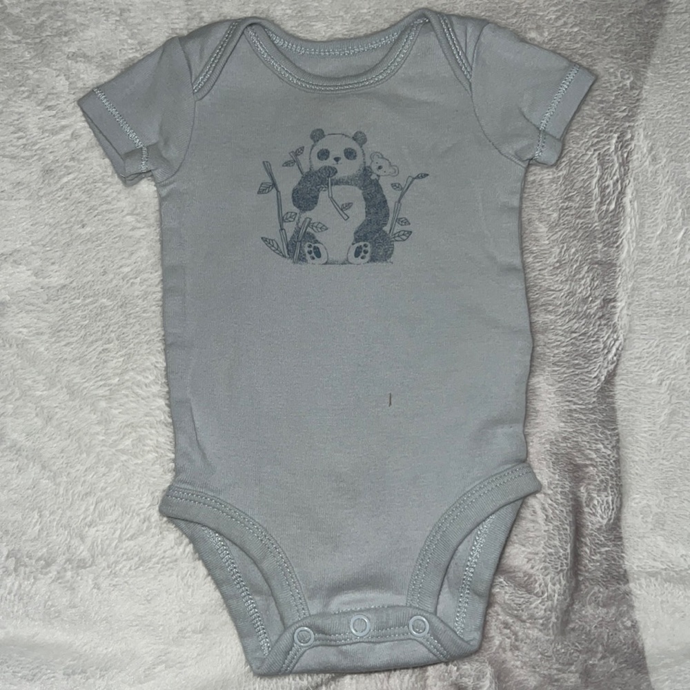 panda detailed onesie